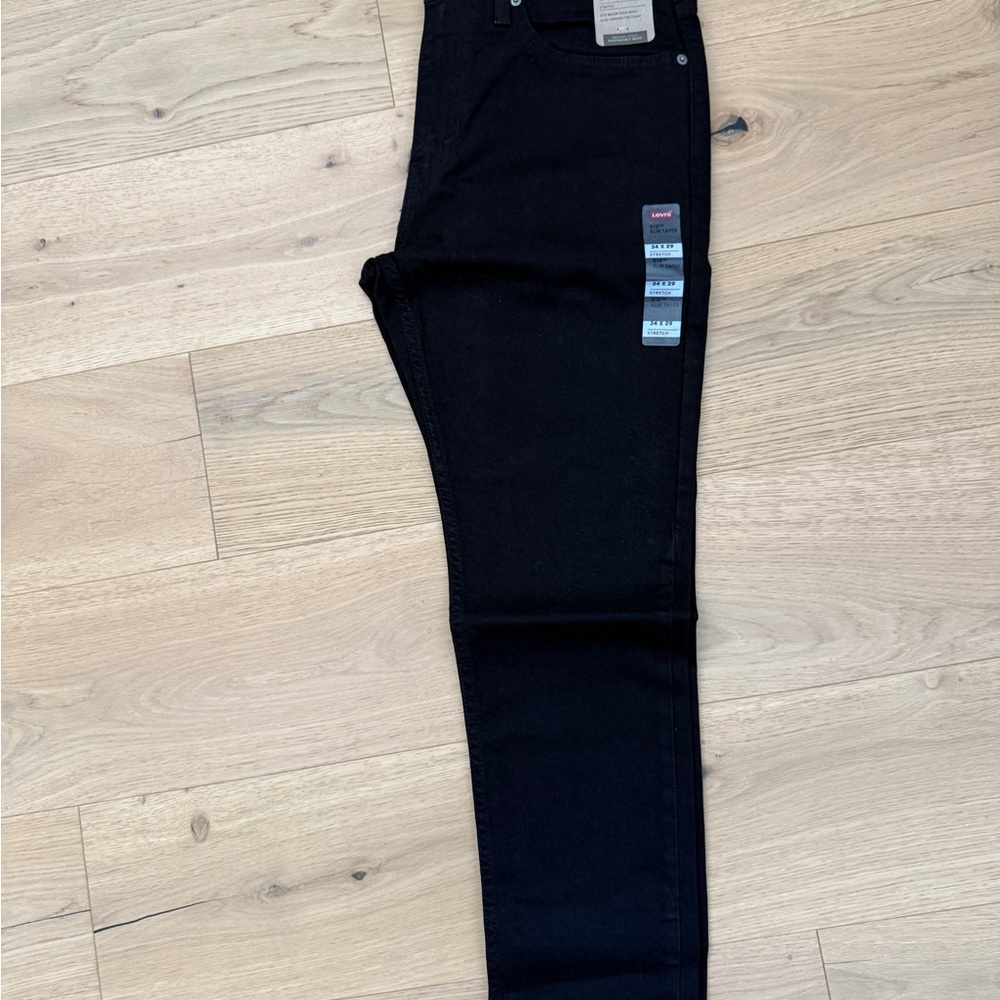 Levi's 511 Men's Slim Tapered Black Jeans - Picture 5 of 9